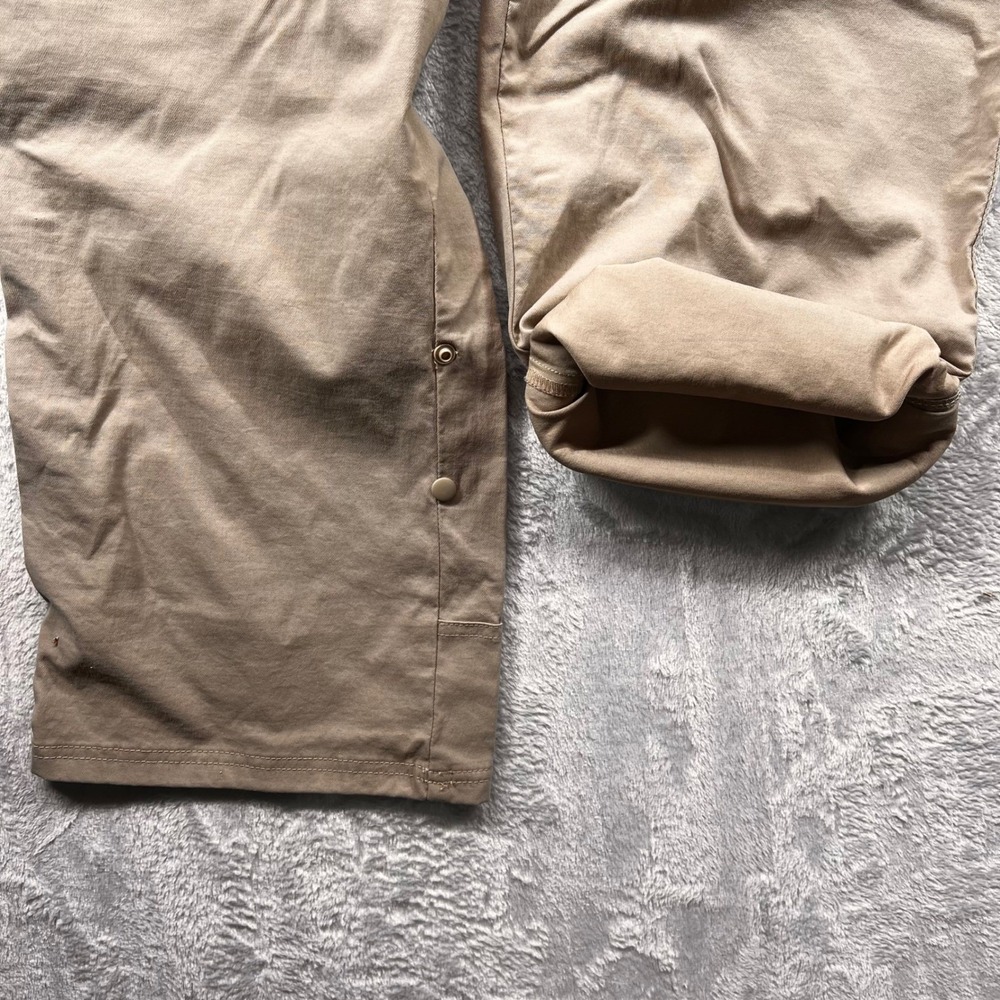 Prana Breathe Zion Cargo Pants Mens Large Lrg x 32L Tan Khaki Hiking Outdoor - Picture 9 of 11